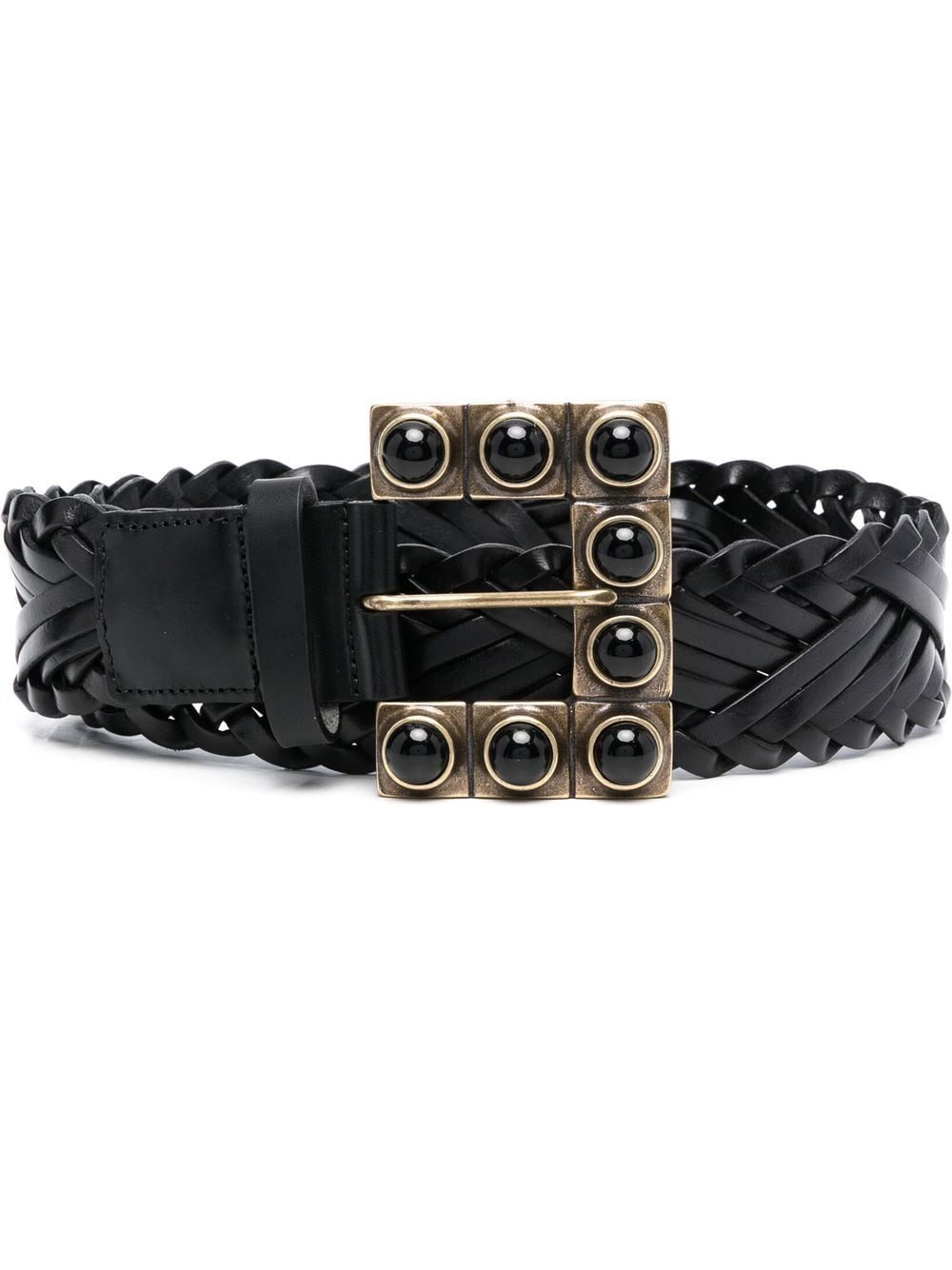 ETRO interwoven leather buckle belt - Black von ETRO