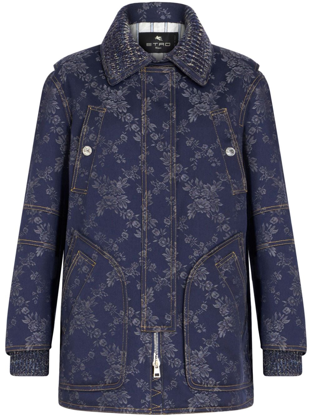 ETRO jacquard denim jacket - Blue von ETRO