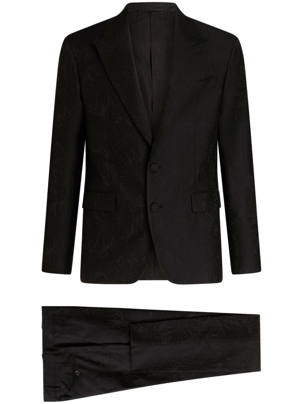 ETRO jacquard paisley-pattern slim-cut suit - Black von ETRO