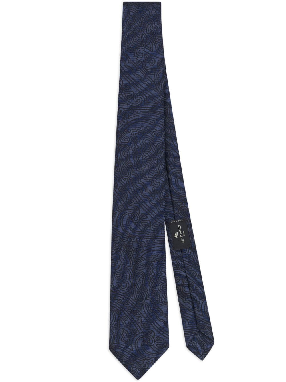 ETRO jacquard printed silk tie - Blue von ETRO