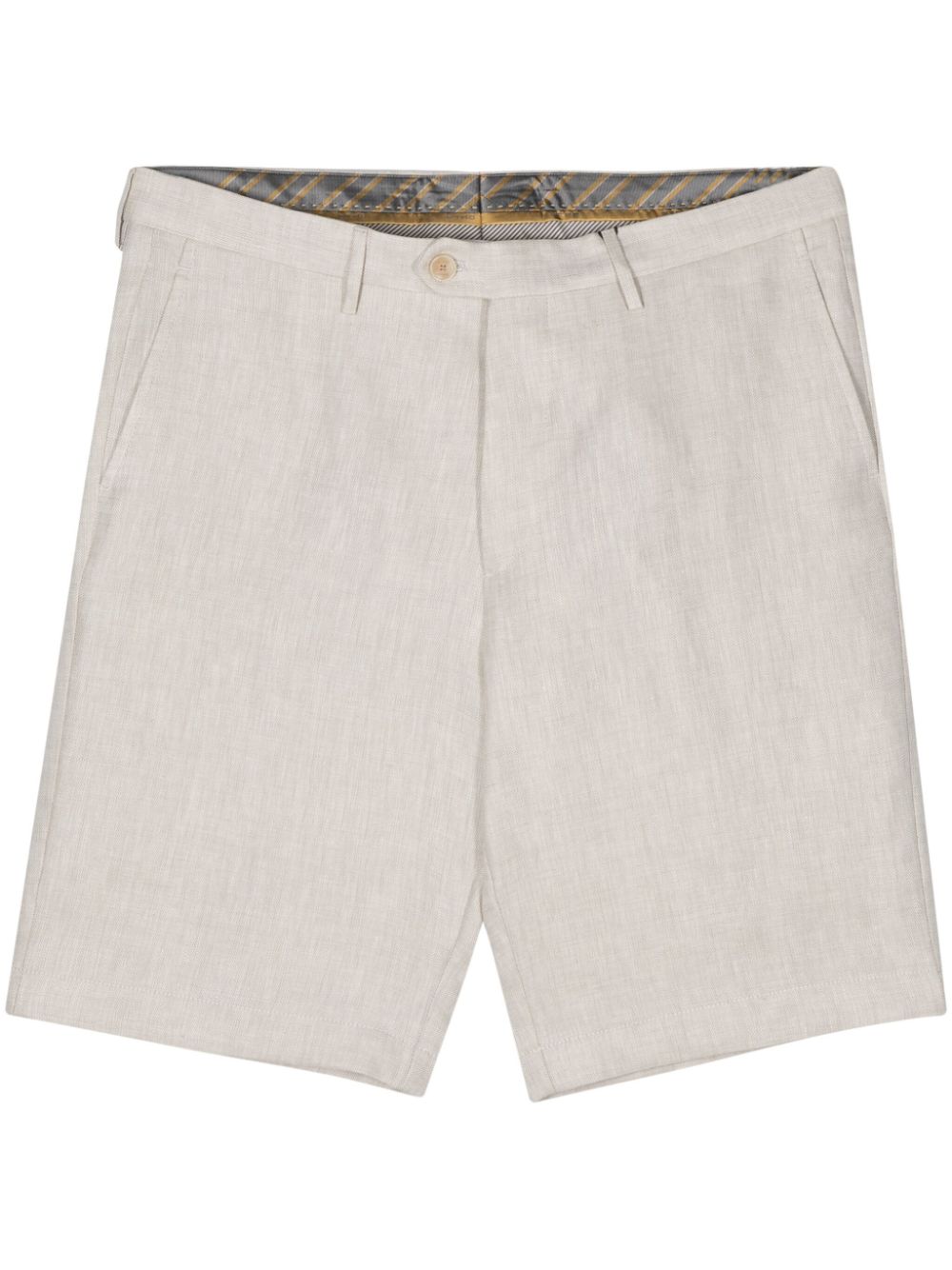 ETRO linen herringbone bermuda shorts - Neutrals von ETRO