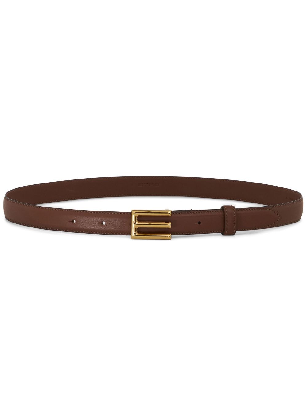 ETRO logo-buckle leather belt - Brown von ETRO