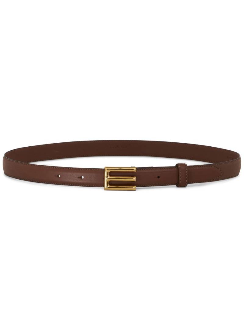 ETRO logo-buckle leather belt - Brown von ETRO