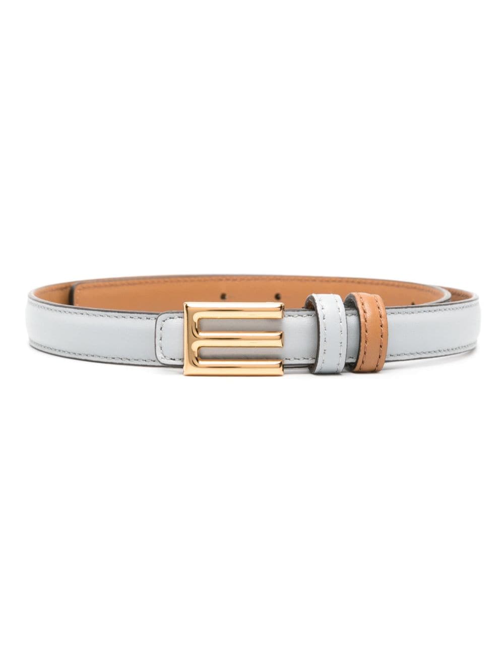 ETRO logo-buckle leather belt - Grey von ETRO