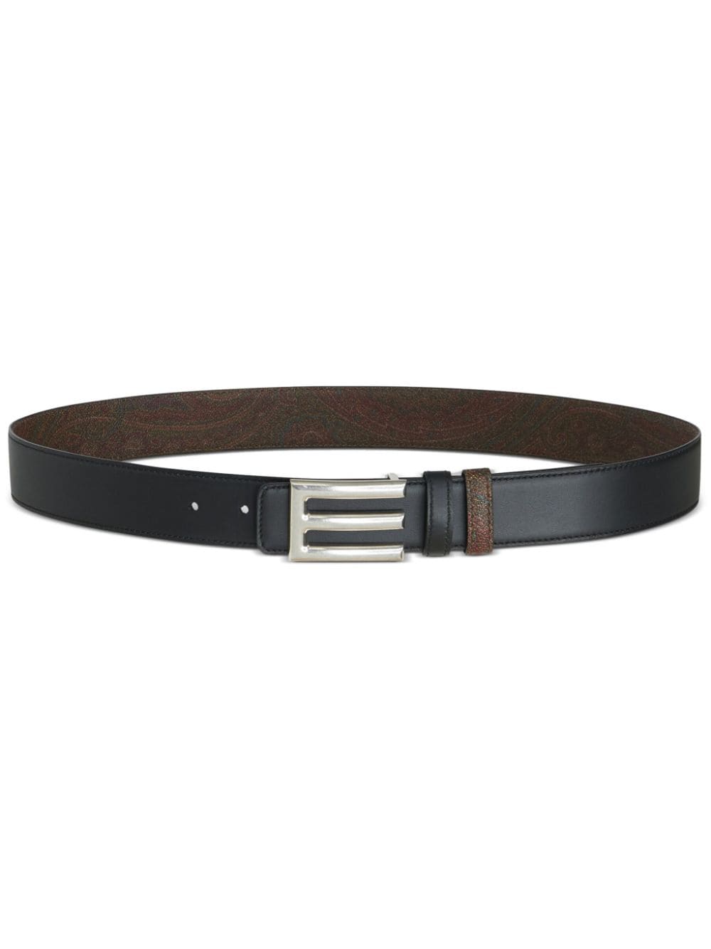 ETRO logo-buckle reversible leather belt - Black von ETRO