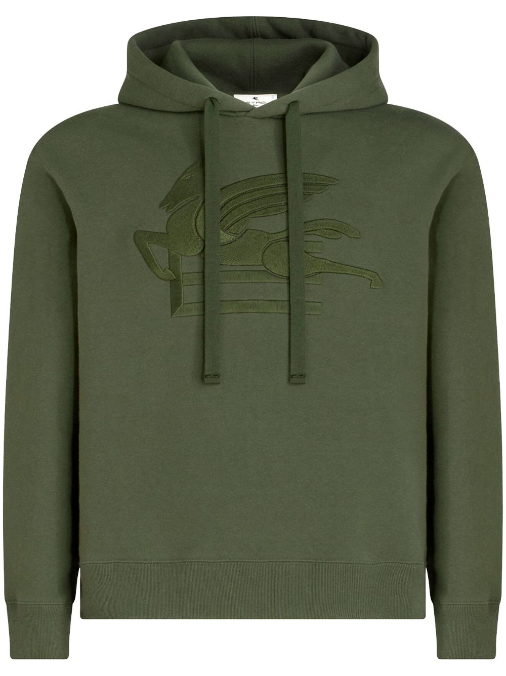 ETRO logo-embroidered cotton hoodie - Green von ETRO