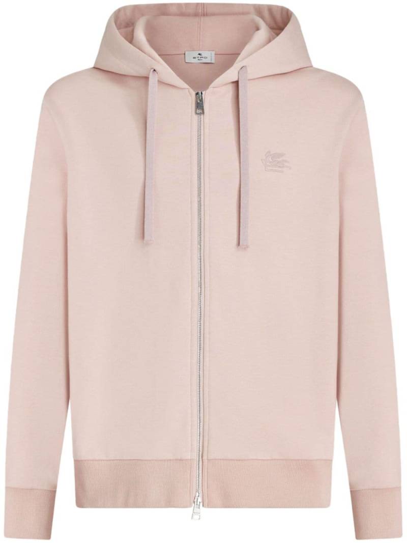 ETRO logo-embroidered hoodie - Pink von ETRO