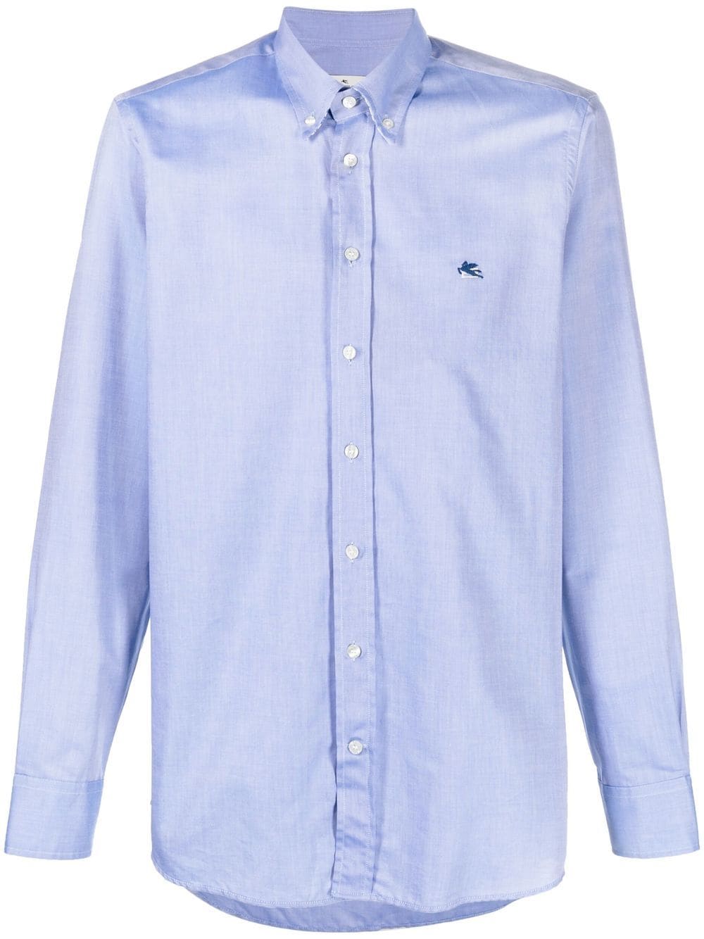 ETRO logo-embroidered long-sleeve shirt - Blue von ETRO