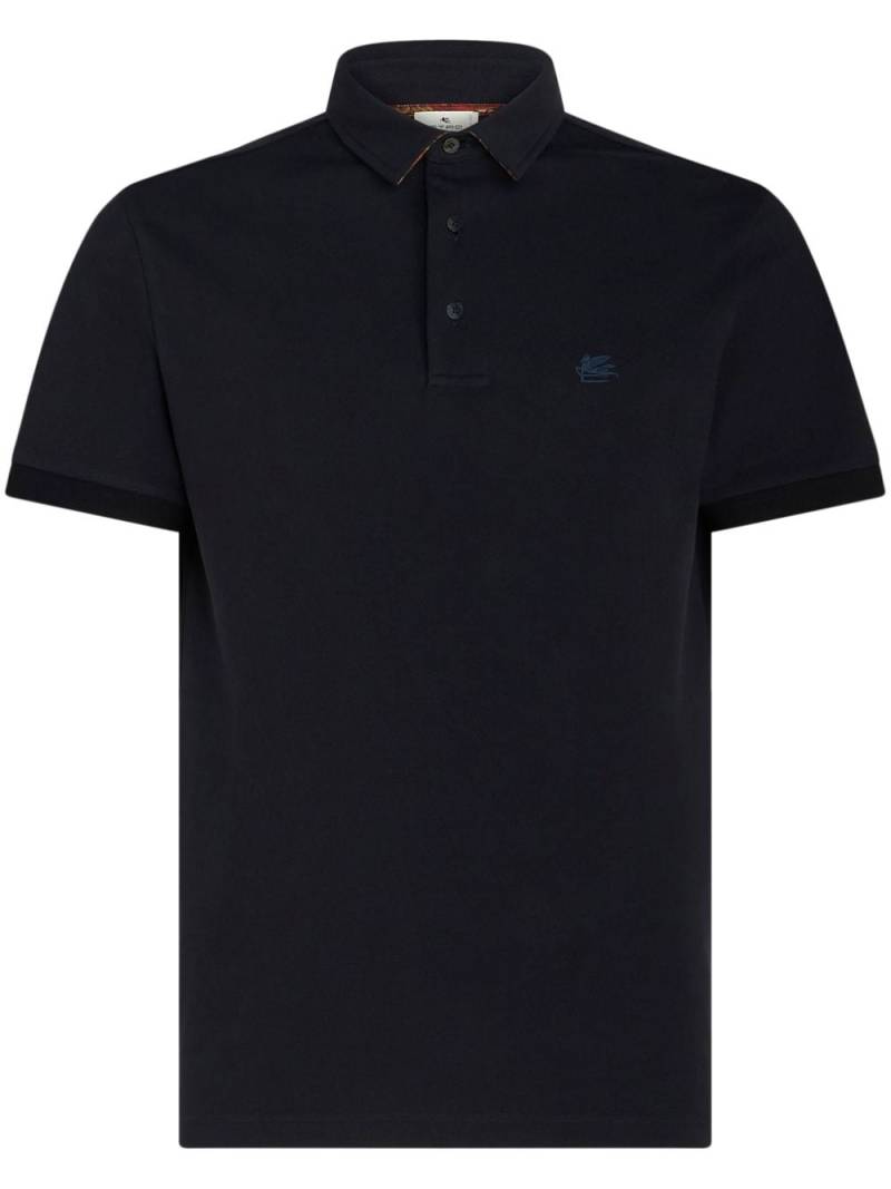 ETRO logo-embroidered polo shirt - Blue von ETRO