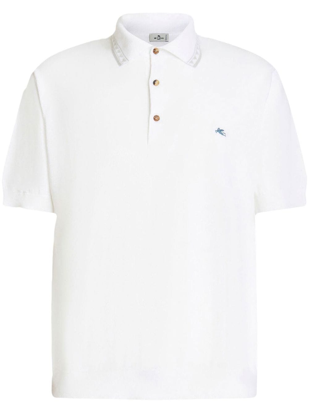 ETRO logo-embroidered polo shirt - White von ETRO