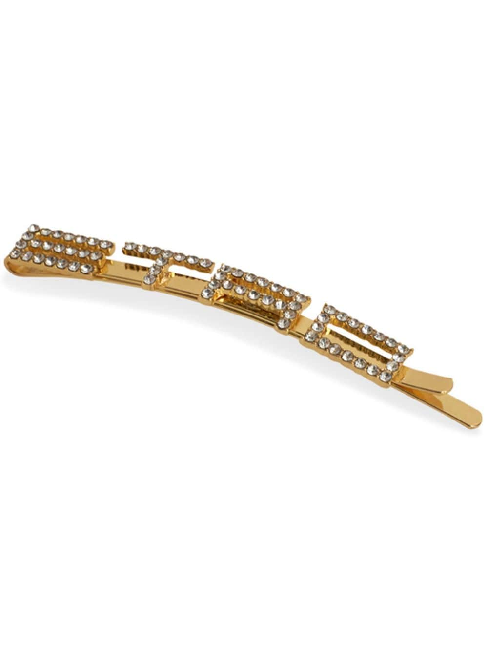 ETRO logo-lettering rhinestone hair clip - Gold von ETRO