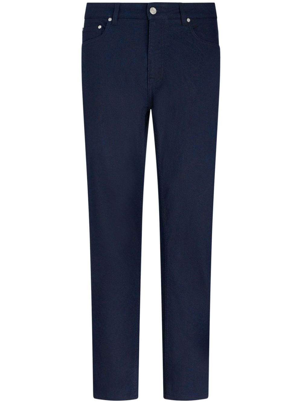 ETRO logo-patch straight-leg jeans - Blue von ETRO