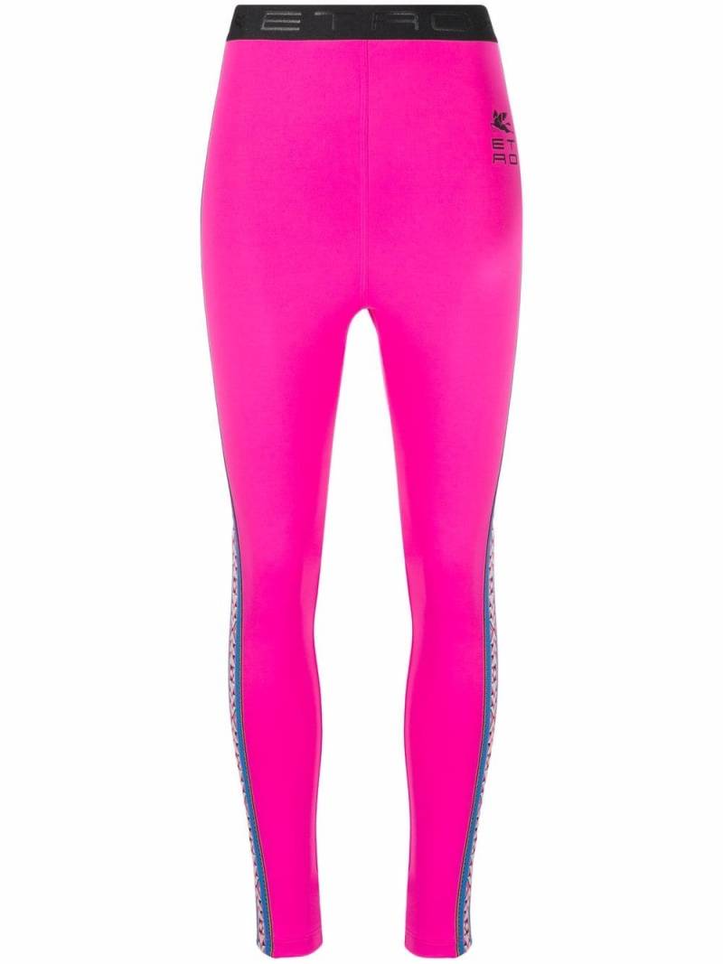 ETRO logo-print leggings - Pink von ETRO