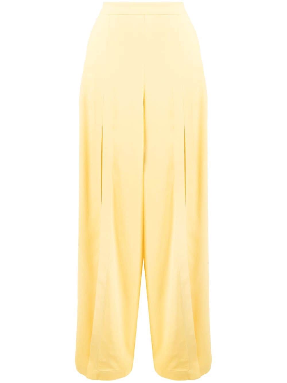 ETRO maxi-slit wide leg trousers - Yellow von ETRO