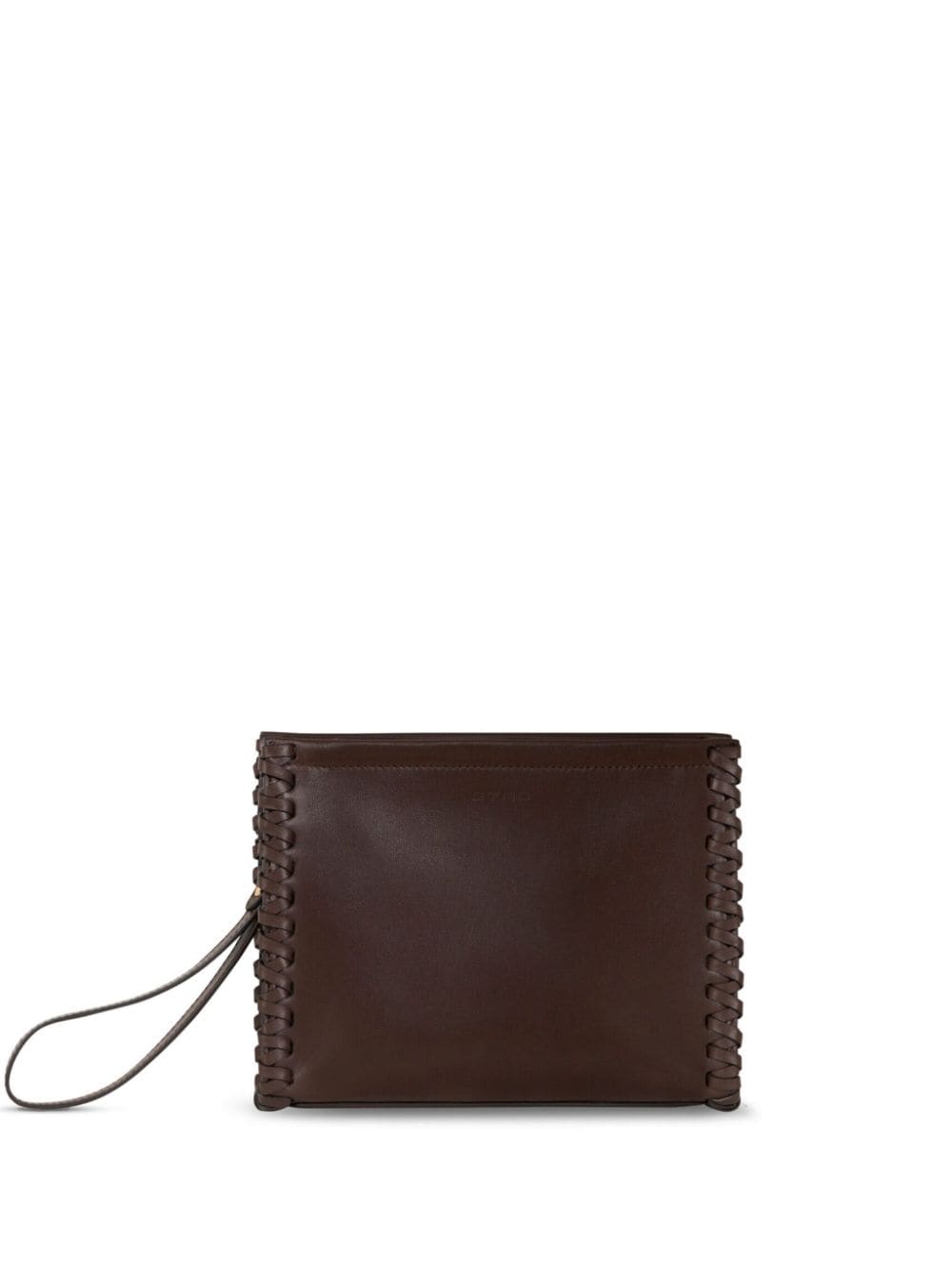 ETRO medium braided leather clutch bag - Brown von ETRO