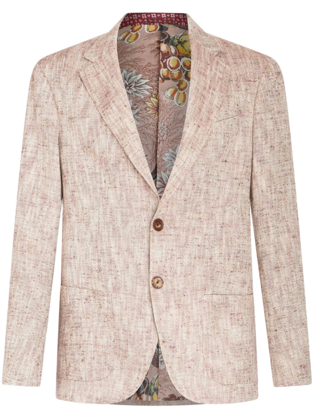 ETRO mélange-effect single-breasted blazer - Red von ETRO