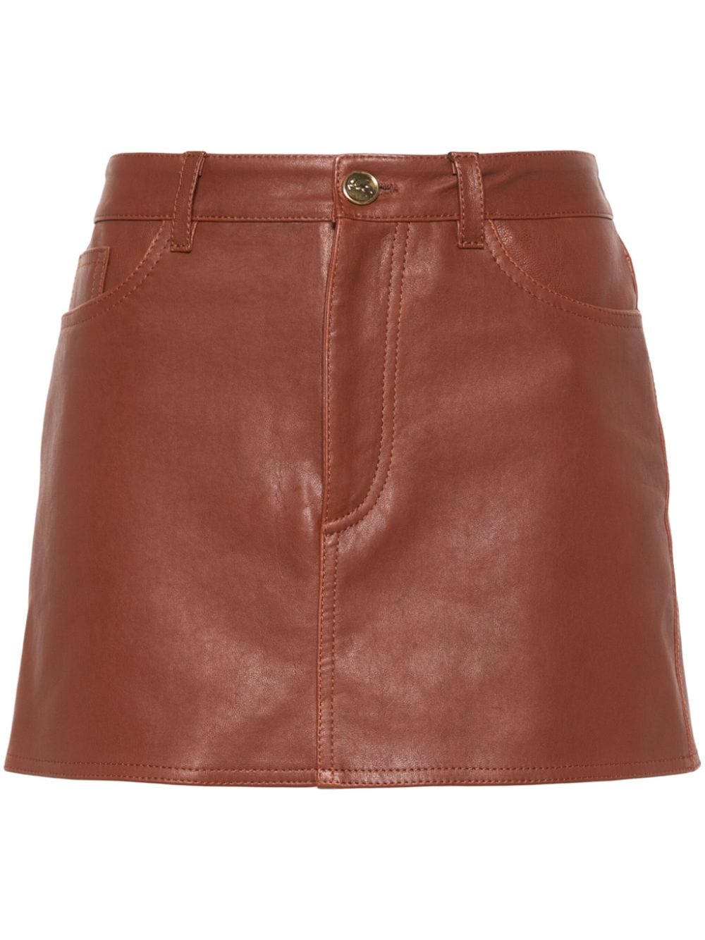 ETRO nappa mini skirt - Brown von ETRO