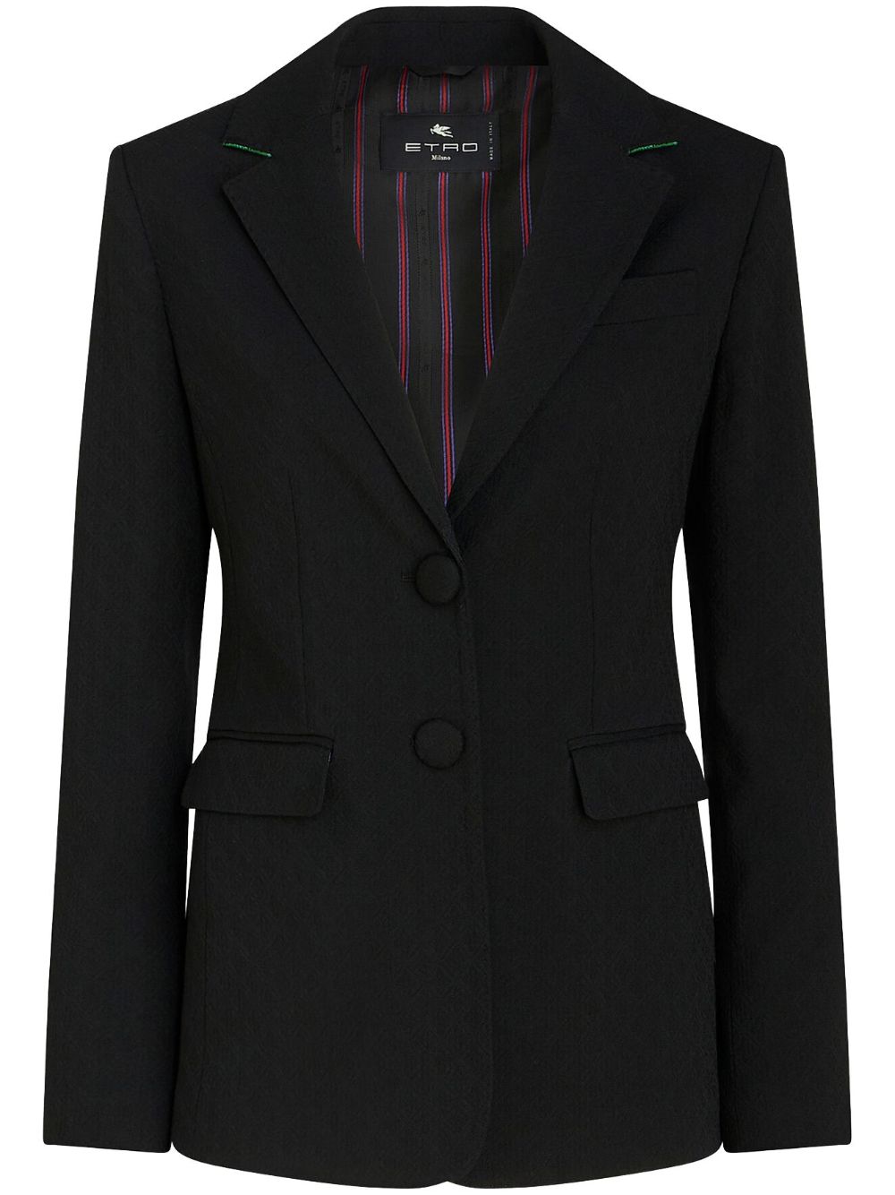 ETRO notched-lapels single-breasted blazer - Black von ETRO