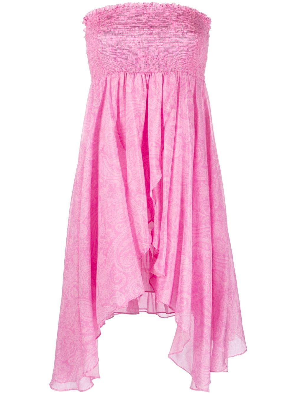 ETRO off-shoulder paisley print minidress - Pink von ETRO