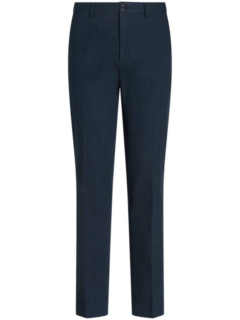 ETRO paisley-jacquard chino trousers - Blue von ETRO