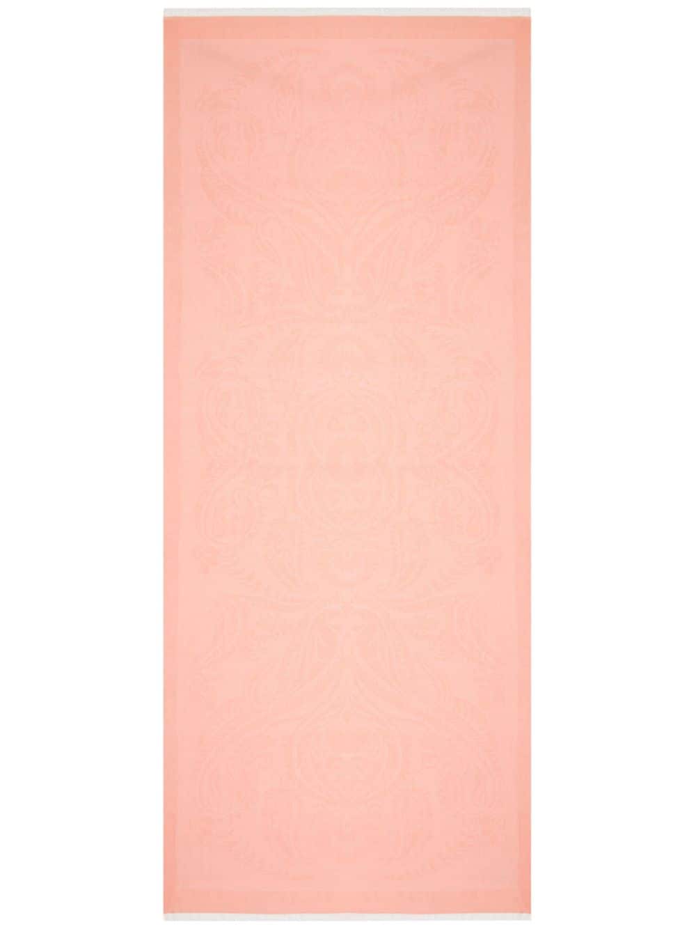 ETRO paisley-jacquard cotton scarf - Pink von ETRO