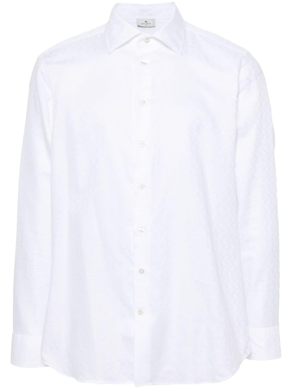 ETRO paisley-jacquard cotton shirt - White von ETRO