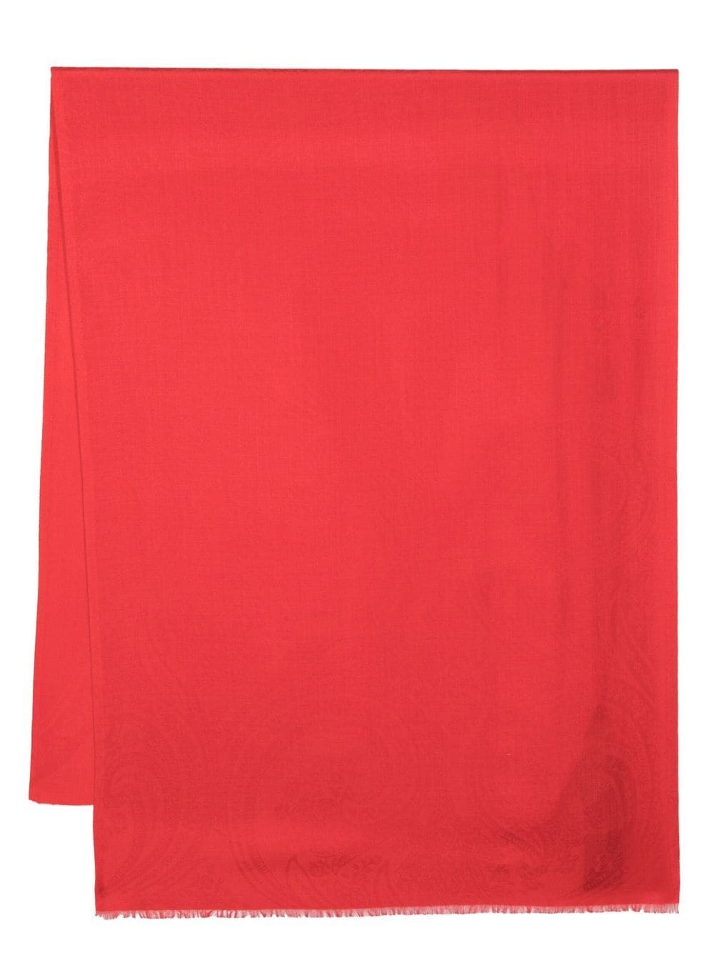 ETRO paisley-jacquard fringed scarf - Red von ETRO