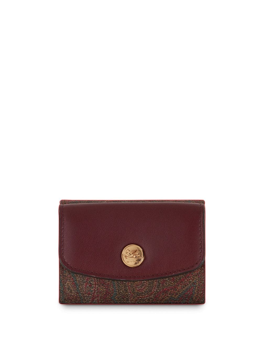 ETRO paisley-jacquard leather wallet - Red von ETRO