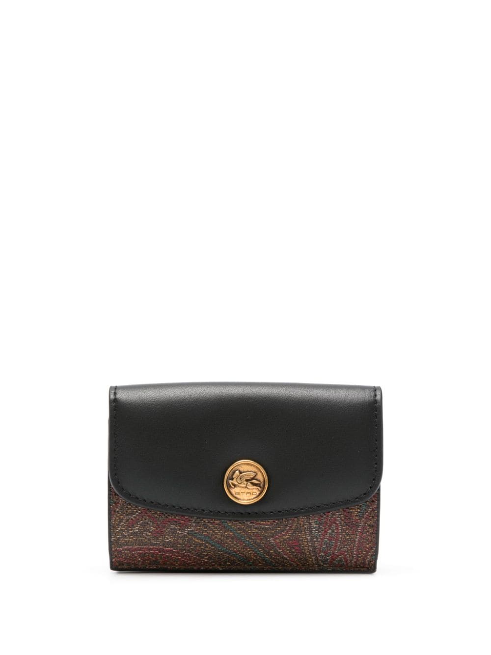 ETRO paisley-jacquard leather wallet - Black von ETRO