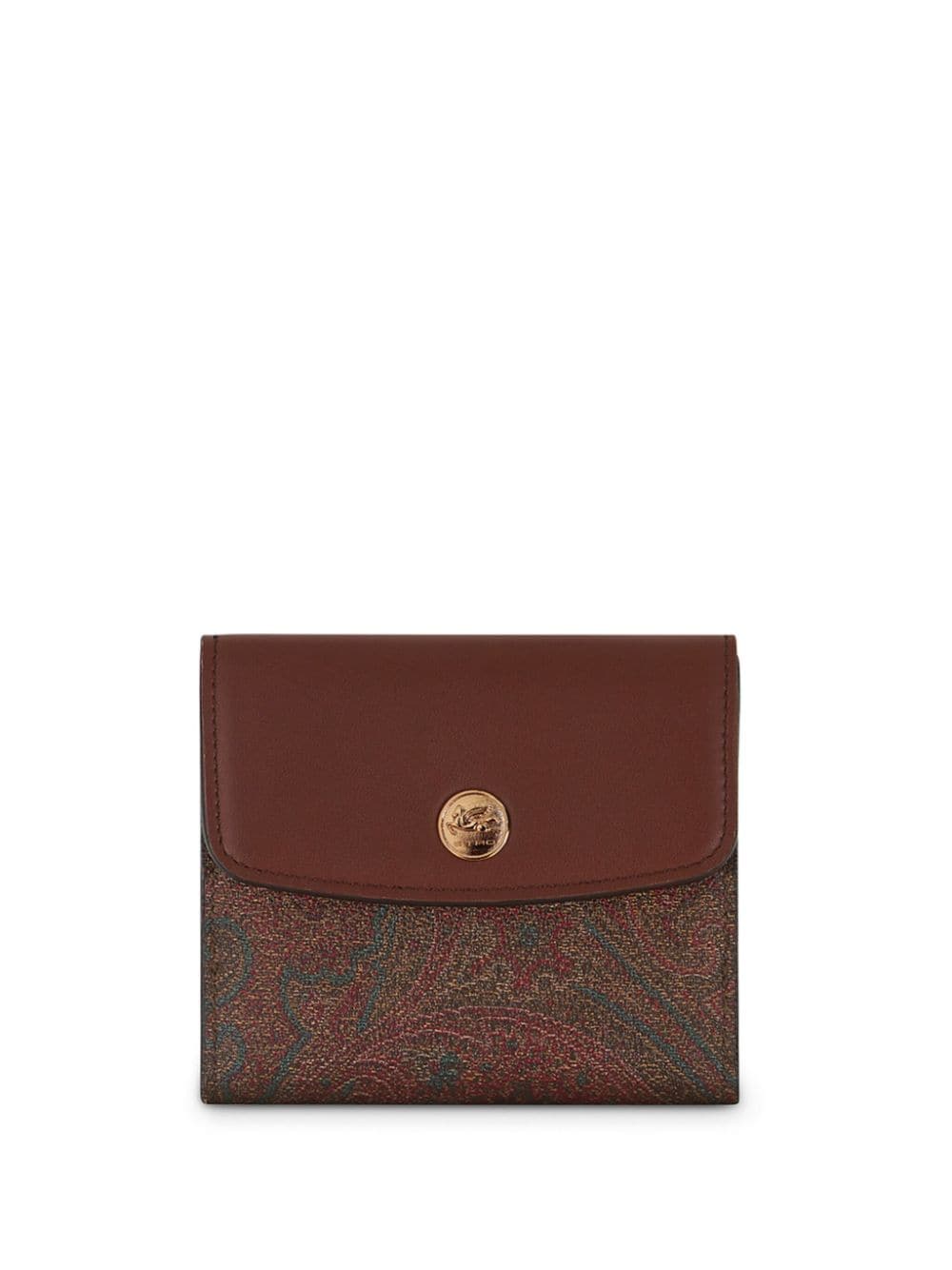 ETRO paisley-jacquard leather wallet - Brown von ETRO