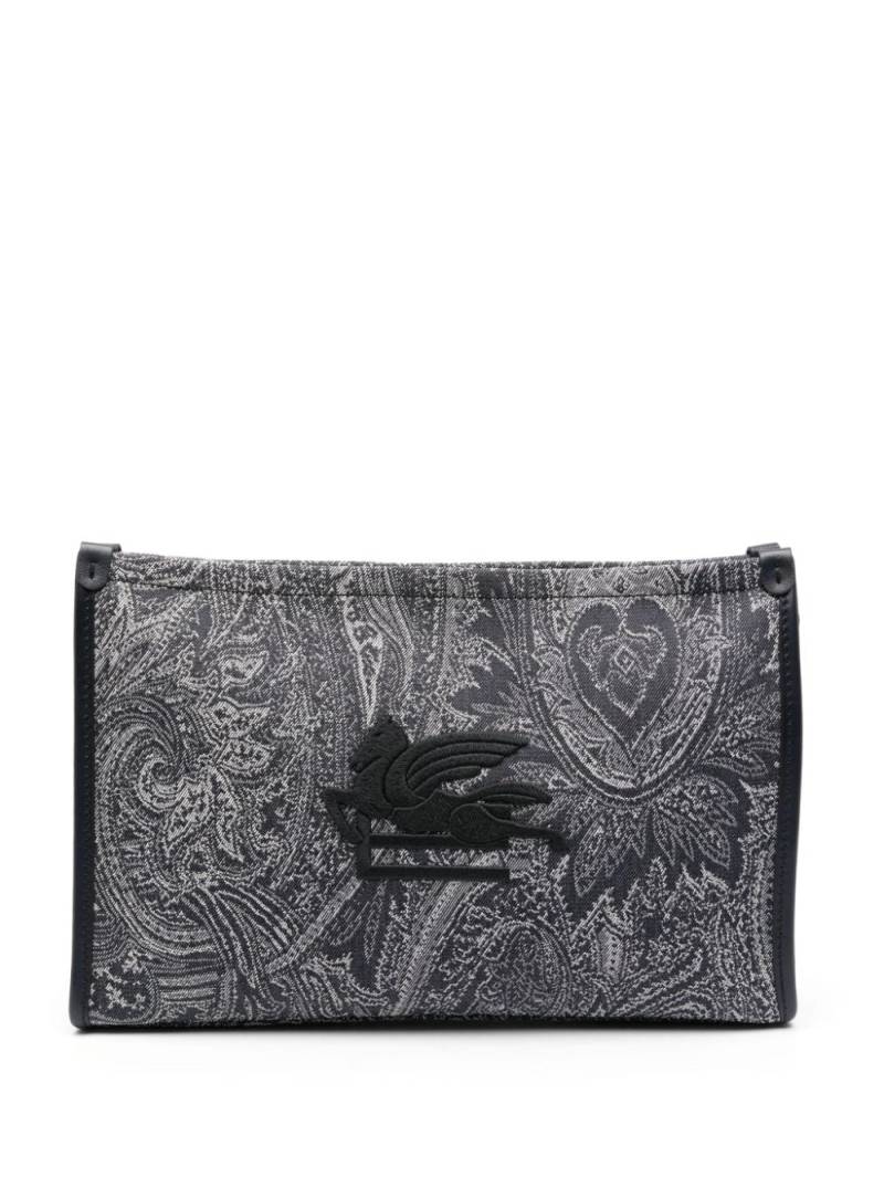 ETRO paisley-jacquard pattern pouch - Blue von ETRO