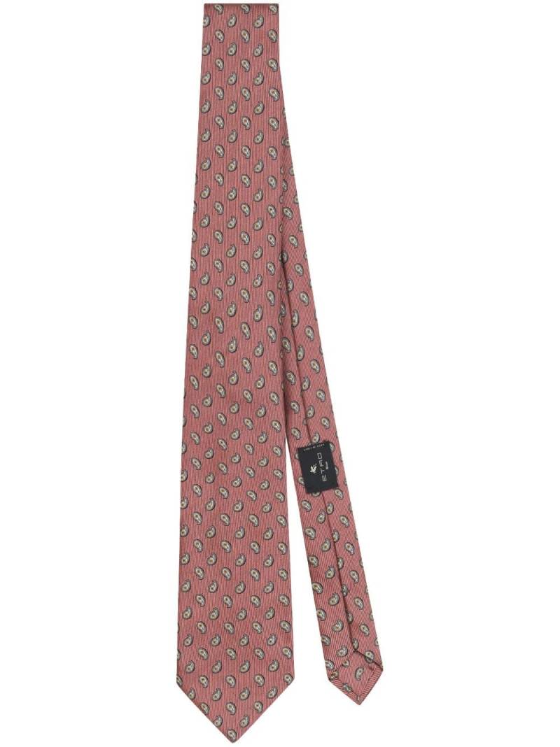 ETRO paisley jacquard silk tie - Pink von ETRO