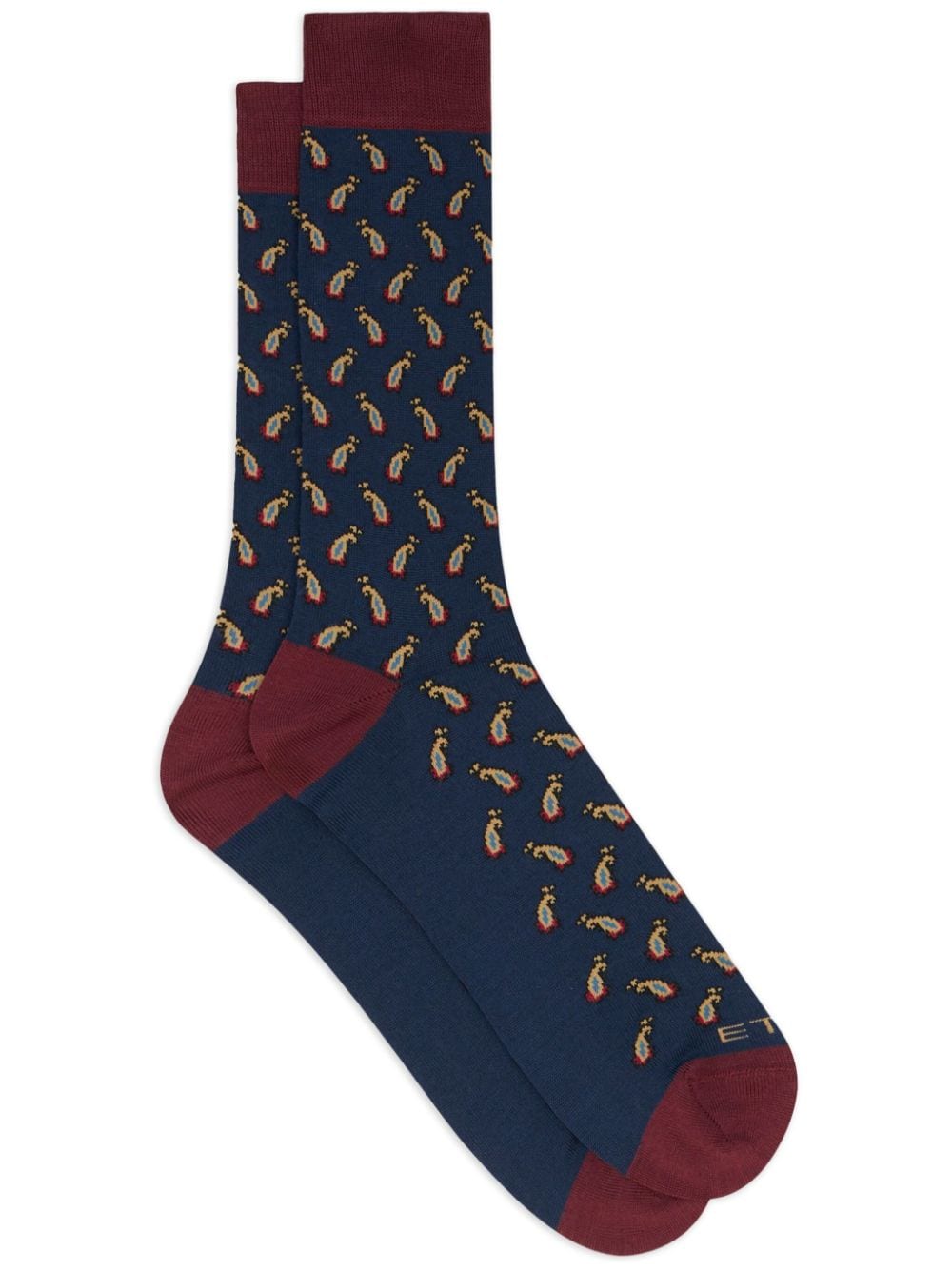 ETRO paisley-jacquard socks - Blue von ETRO