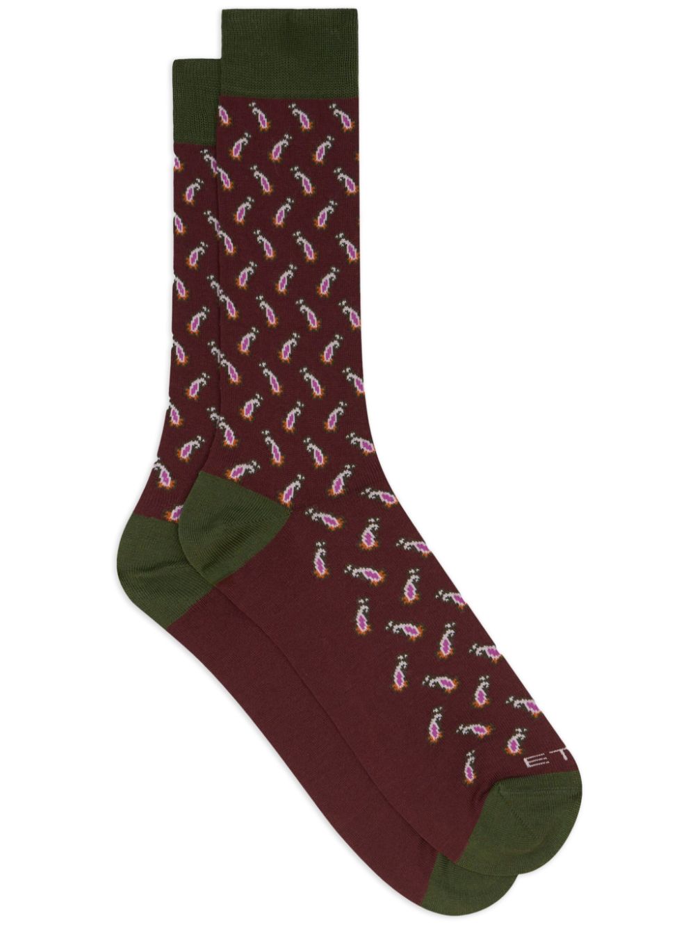 ETRO paisley-jacquard socks - Red von ETRO