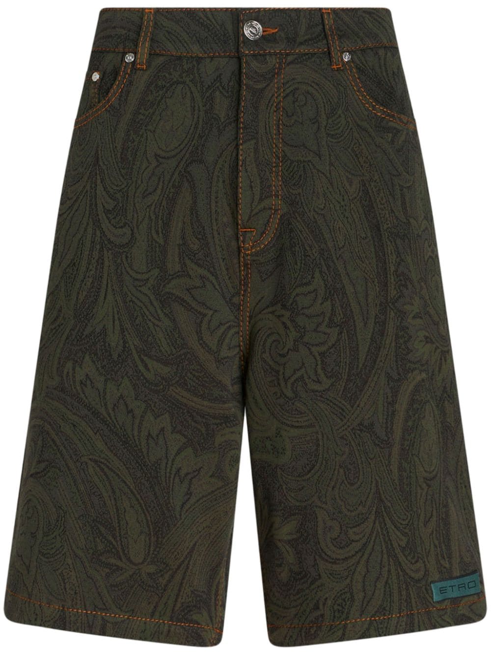ETRO paisley-print bermuda shorts - Green von ETRO