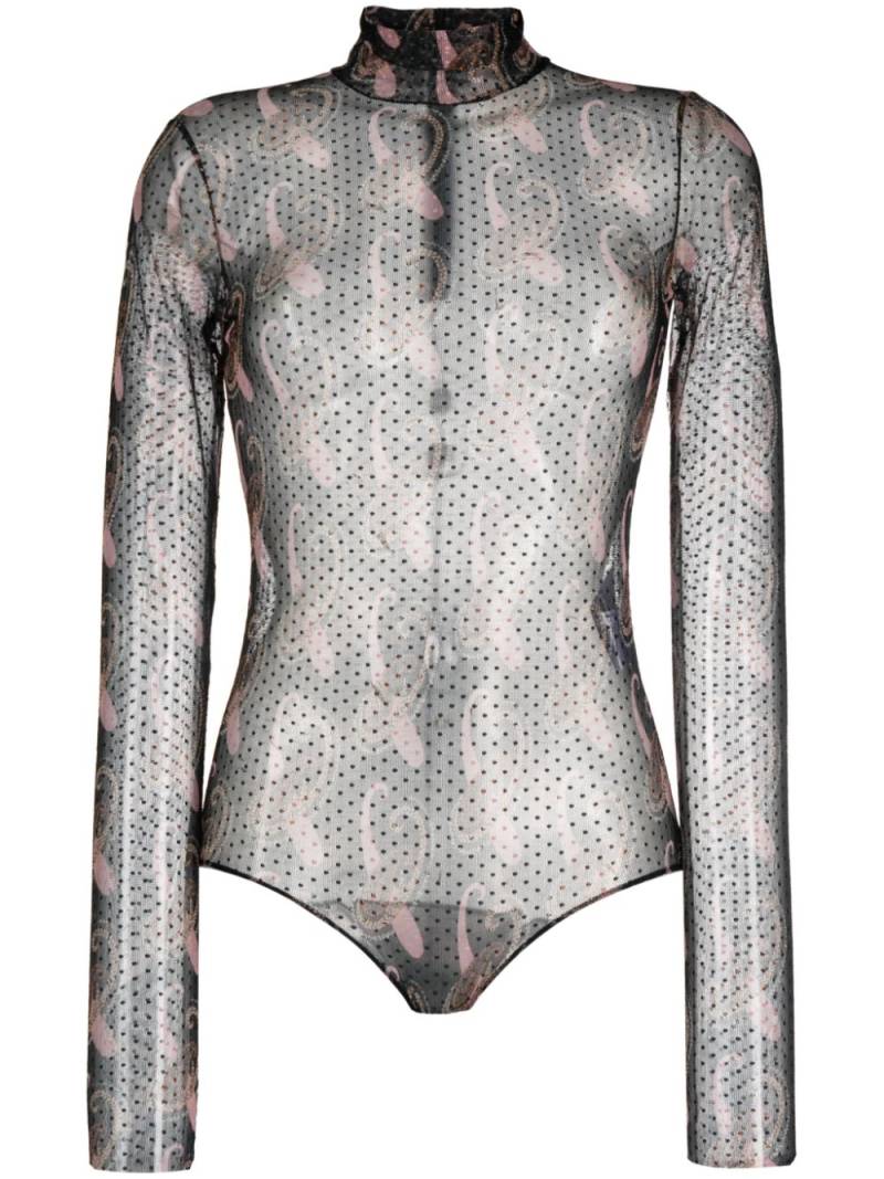 ETRO paisley-print bodysuit - Black von ETRO