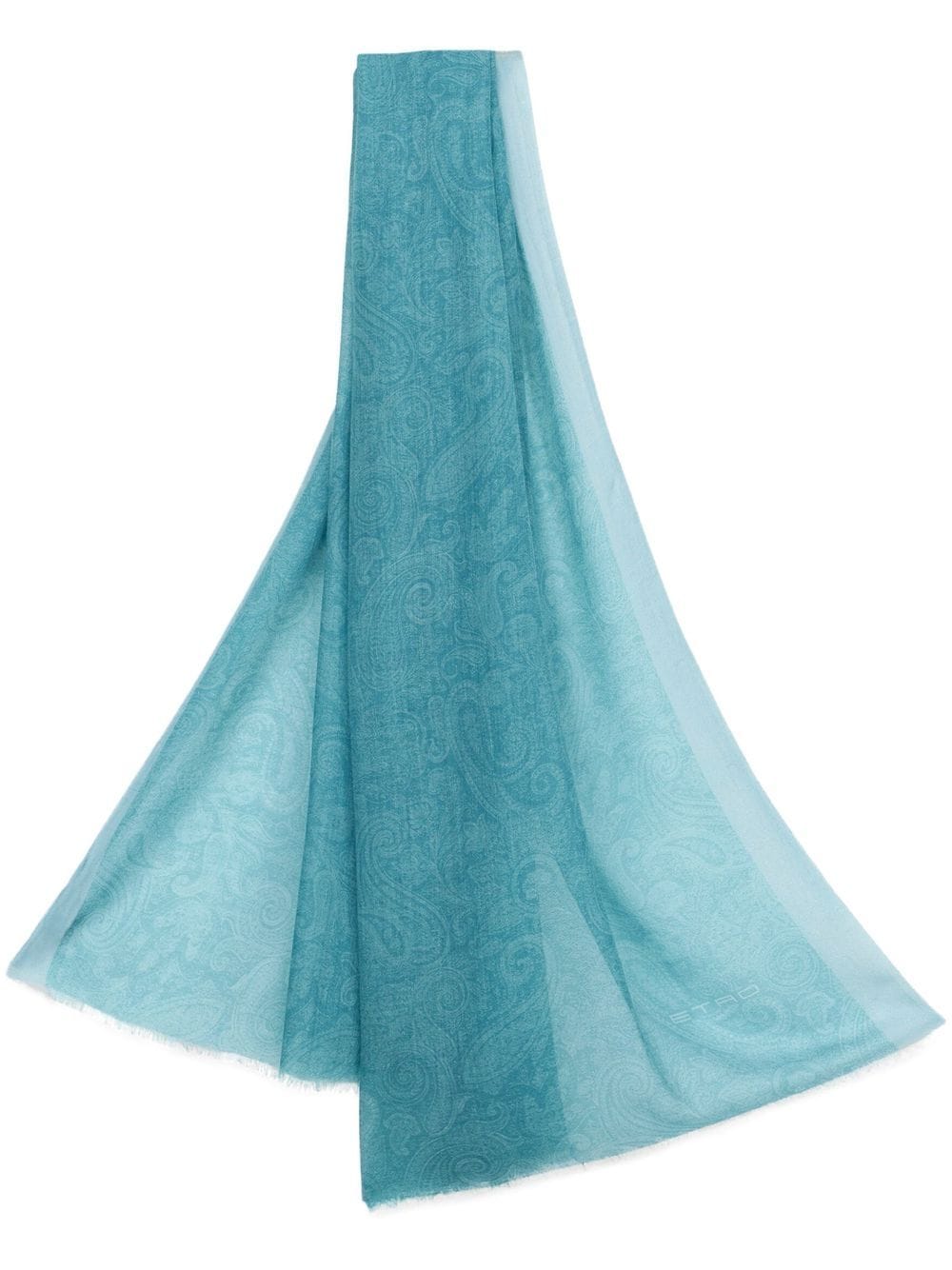 ETRO paisley-print cashmere scarf - Blue von ETRO