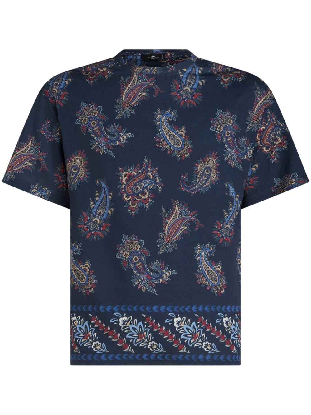 ETRO paisley-print cotton T-shirt - Blue von ETRO