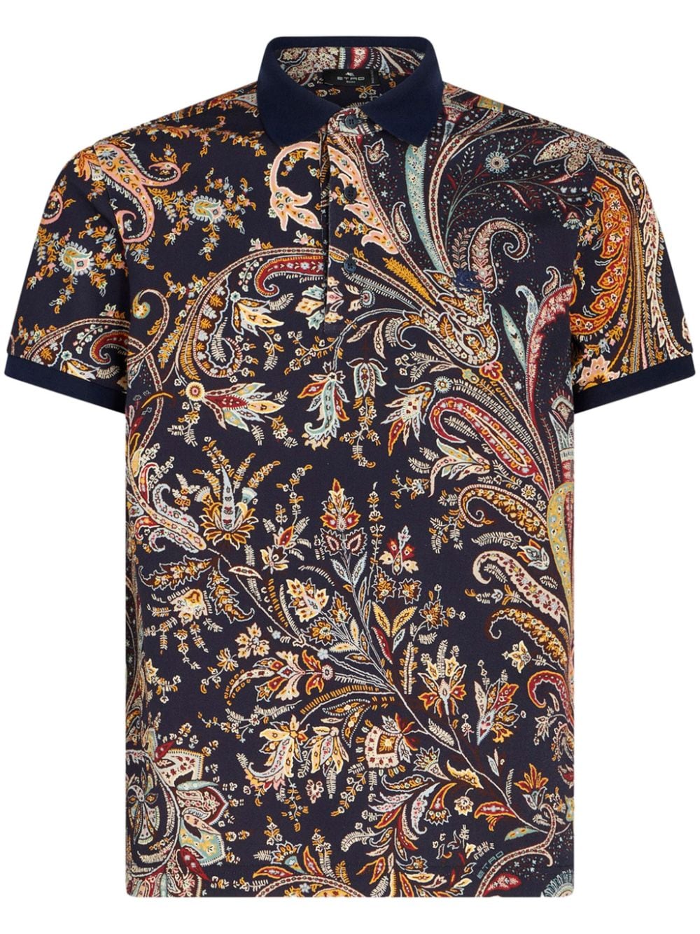 ETRO paisley-print cotton polo shirt - Blue von ETRO