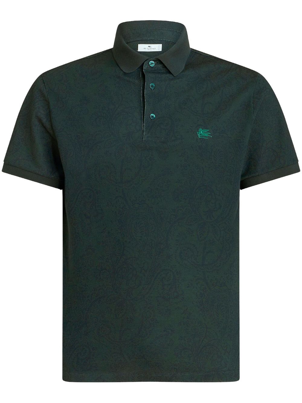 ETRO paisley-print cotton polo shirt - Green von ETRO