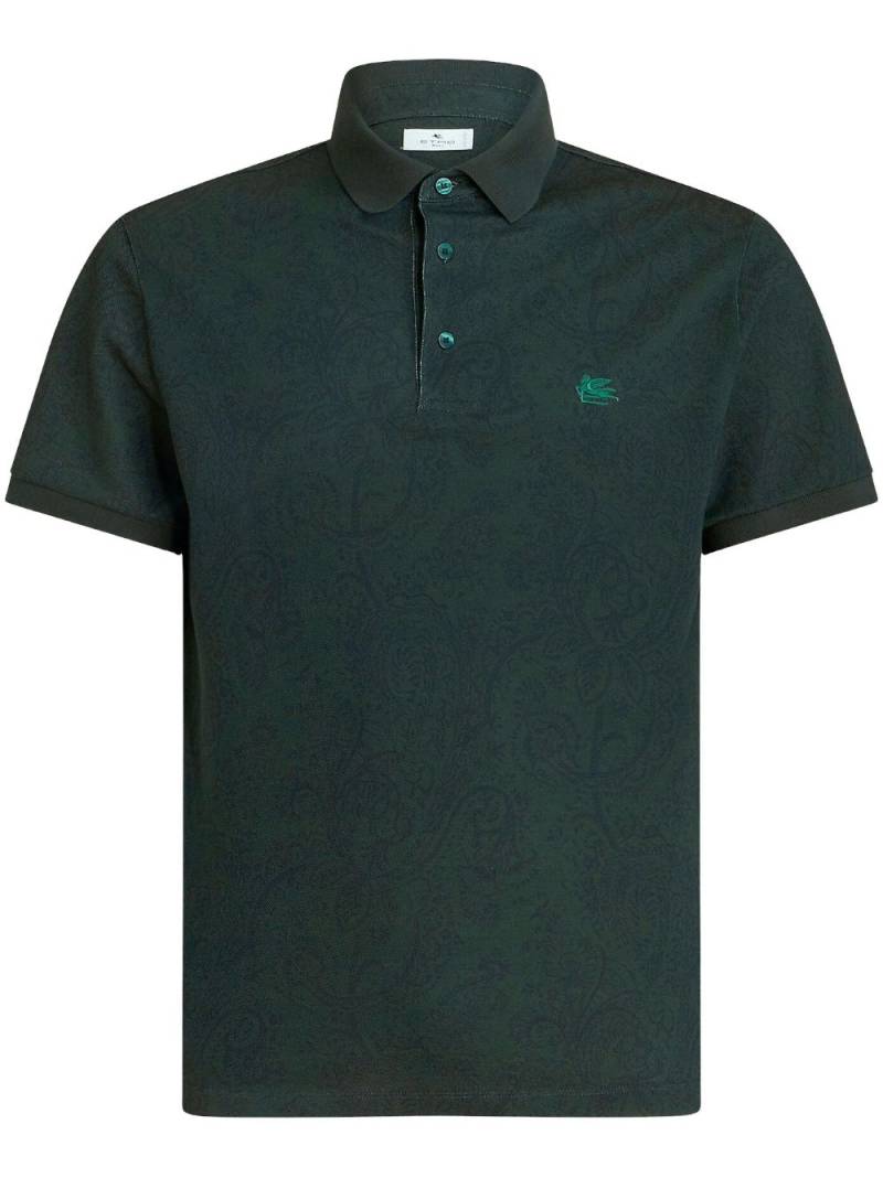 ETRO paisley-print cotton polo shirt - Green von ETRO