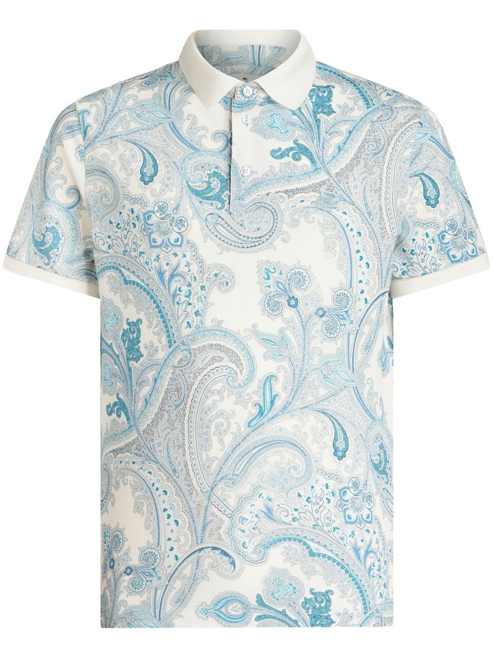 ETRO paisley-print cotton polo shirt - White von ETRO