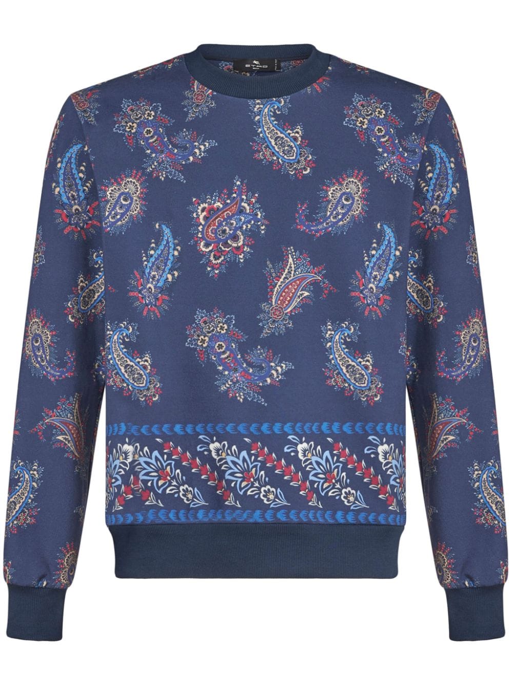 ETRO paisley-print cotton sweatshirt - Blue von ETRO