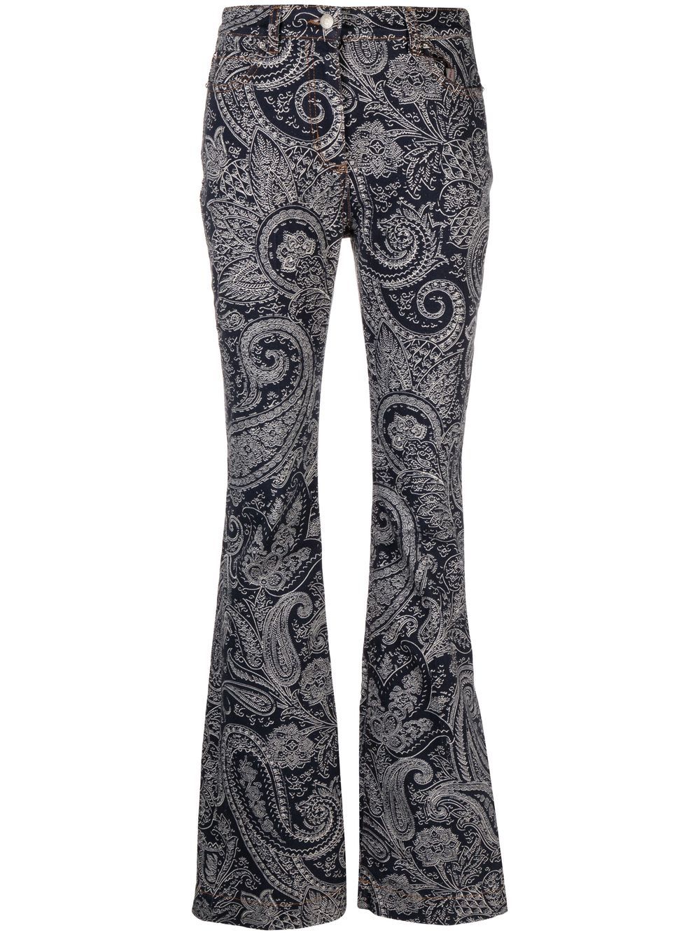 ETRO paisley-print flared jeans - Blue von ETRO