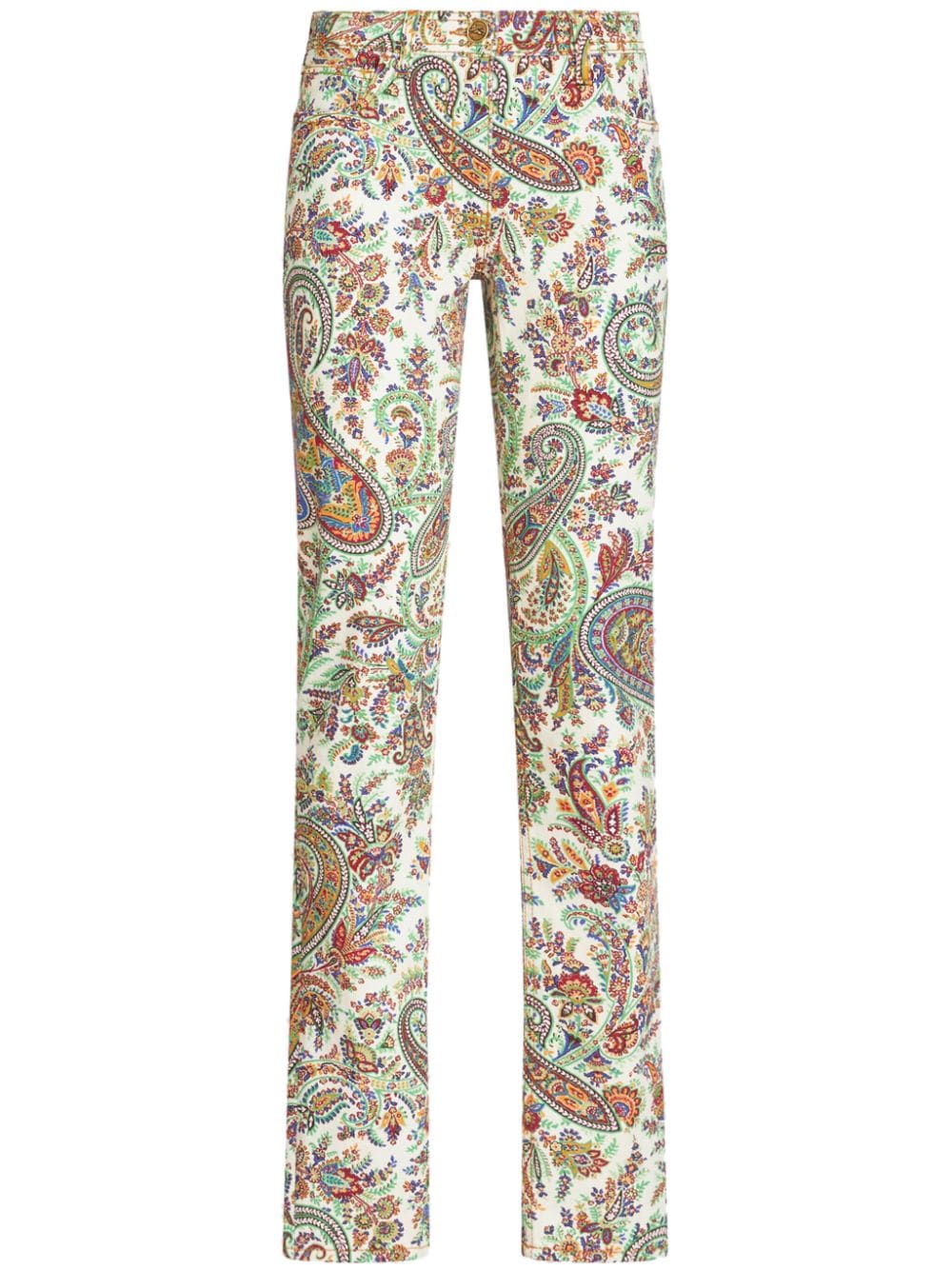 ETRO paisley-print high-rise skinny jeans - Neutrals von ETRO