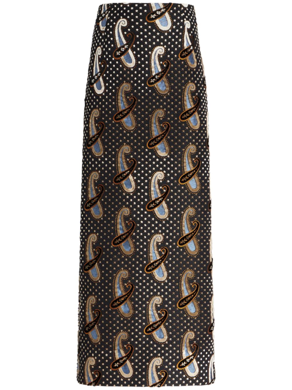 ETRO paisley-print high-waisted skirt - Brown von ETRO