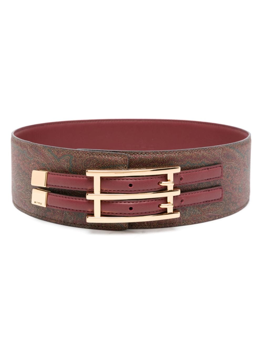 ETRO paisley-print leather belt - Red von ETRO