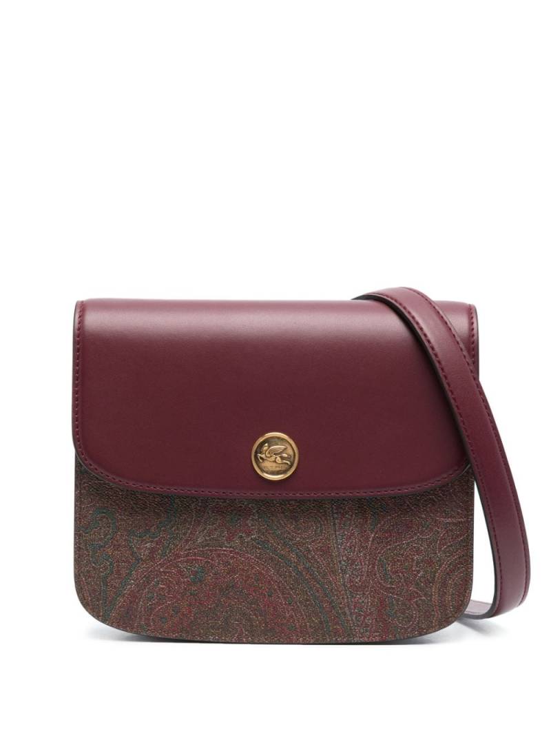 ETRO paisley-print leather crossbody bag - Red von ETRO