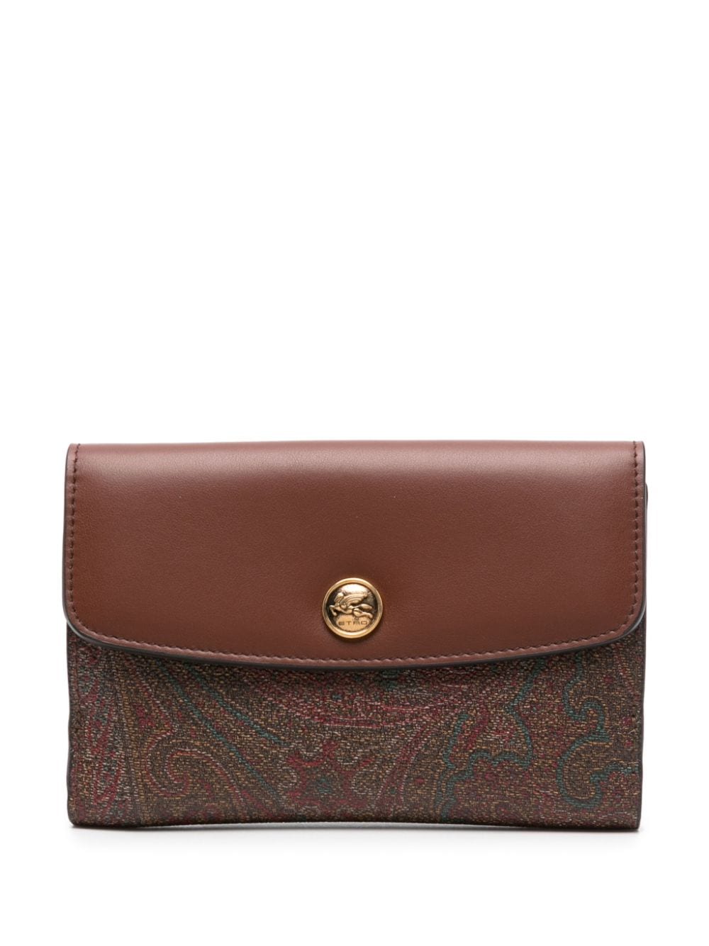 ETRO paisley-print leather wallet - Brown von ETRO