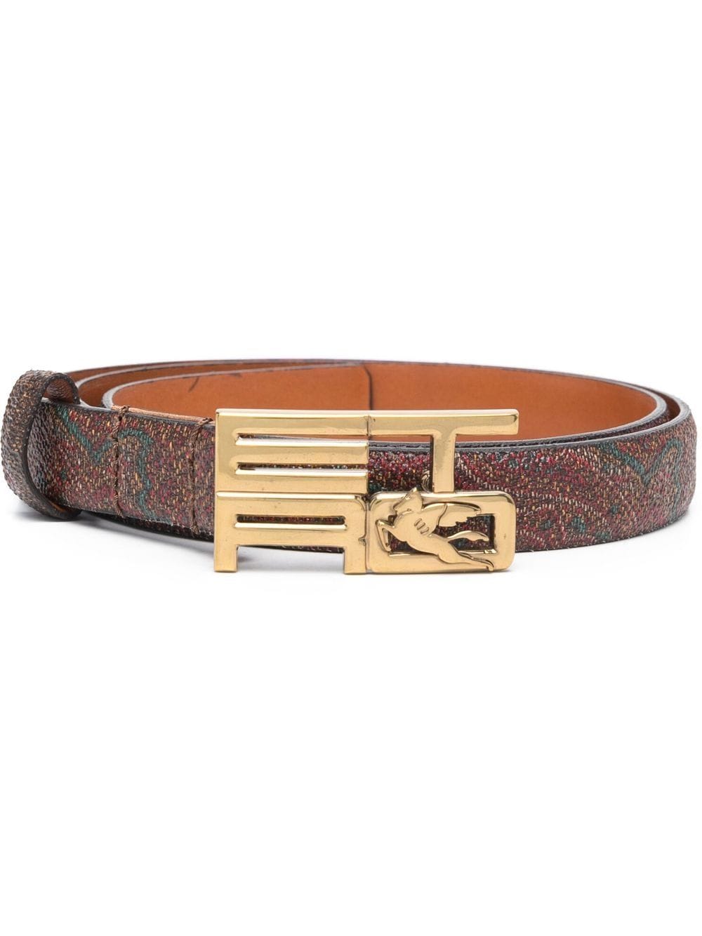 ETRO paisley-print logo-buckle belts - Brown von ETRO